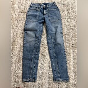 Pilcro Women's Blue Skinny Jeans